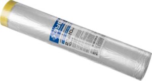 ЗУБР 20 м x 2,1 м, 10 мкм HDPE, Пленка укрывная с клейкой лентой, ПРОФЕССИОНАЛ (12250-210-20)