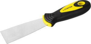 STAYER MaxFlat 40 мм, профилированное полотно двухкомпонентная ручка, нержавеющий, Шпатель, MASTER (10041-04)