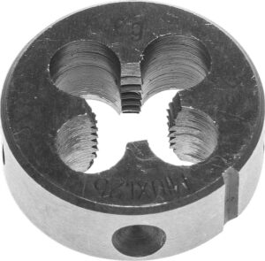 ЗУБР М10 x 1.25 мм, сталь 9ХС, плашка круглая ручная (4-28022-10-1.25)
