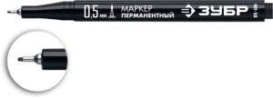 ЗУБР МП-50, 0,5 мм, черный, экстратонкий перманентный маркер, ПРОФЕССИОНАЛ (06321-2)