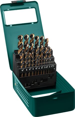KRAFTOOL Cobalt, 25 шт, (1-13 мм), сталь М42, HSS-Co(8%), набор сверл по металлу (29656-H25)