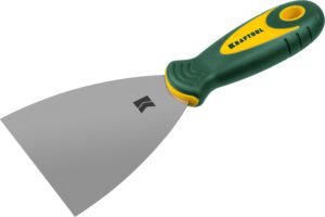 KRAFTOOL 100 мм х-образное профилированное полотно двухкомпонентная ручк, нержавеющий, Шпатель (10035-100)