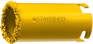 STAYER 33 мм, L - 55 мм, карбид-вольфрама, кольцевая коронка (33345-33)